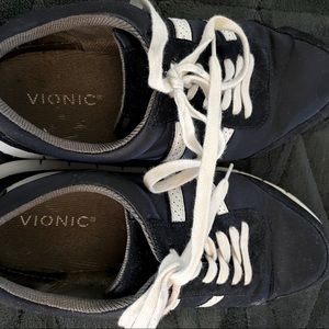 Vionic navy blue and white sneakers